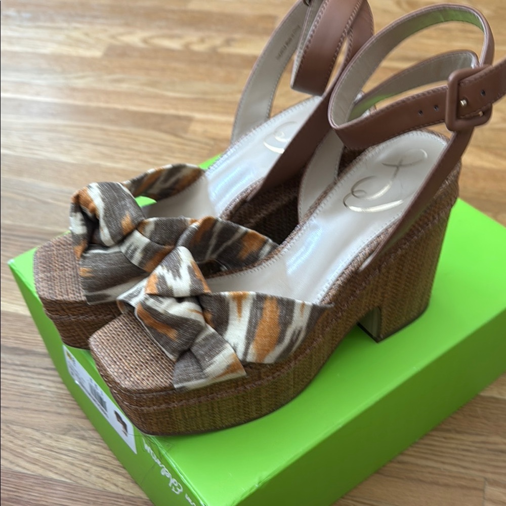 Stylish Brown and Tan Platform Sandals